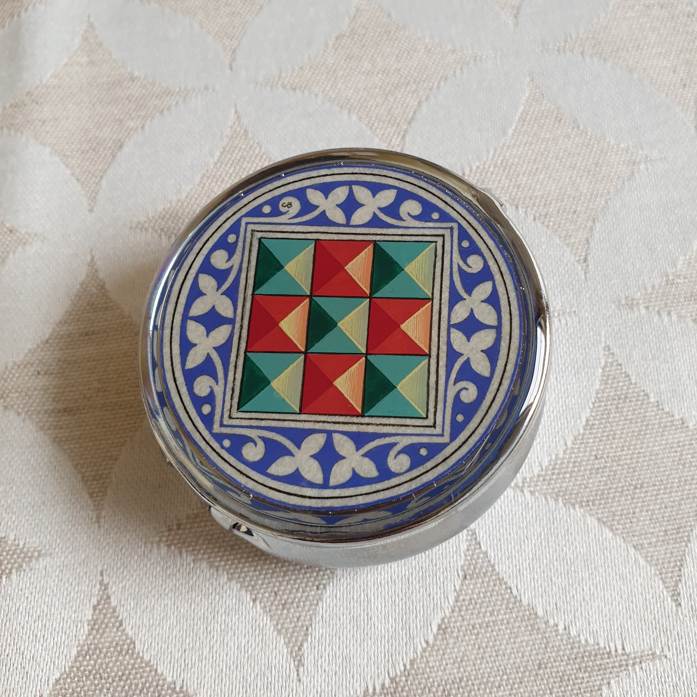 Bo&icirc;te pilulier petit enluminure Florence