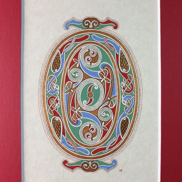 Belyst bogstav O i &oslash;-stil