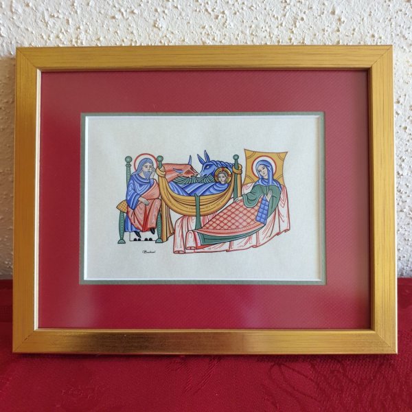 Miniature enlumin&eacute;e : Nativit&eacute;