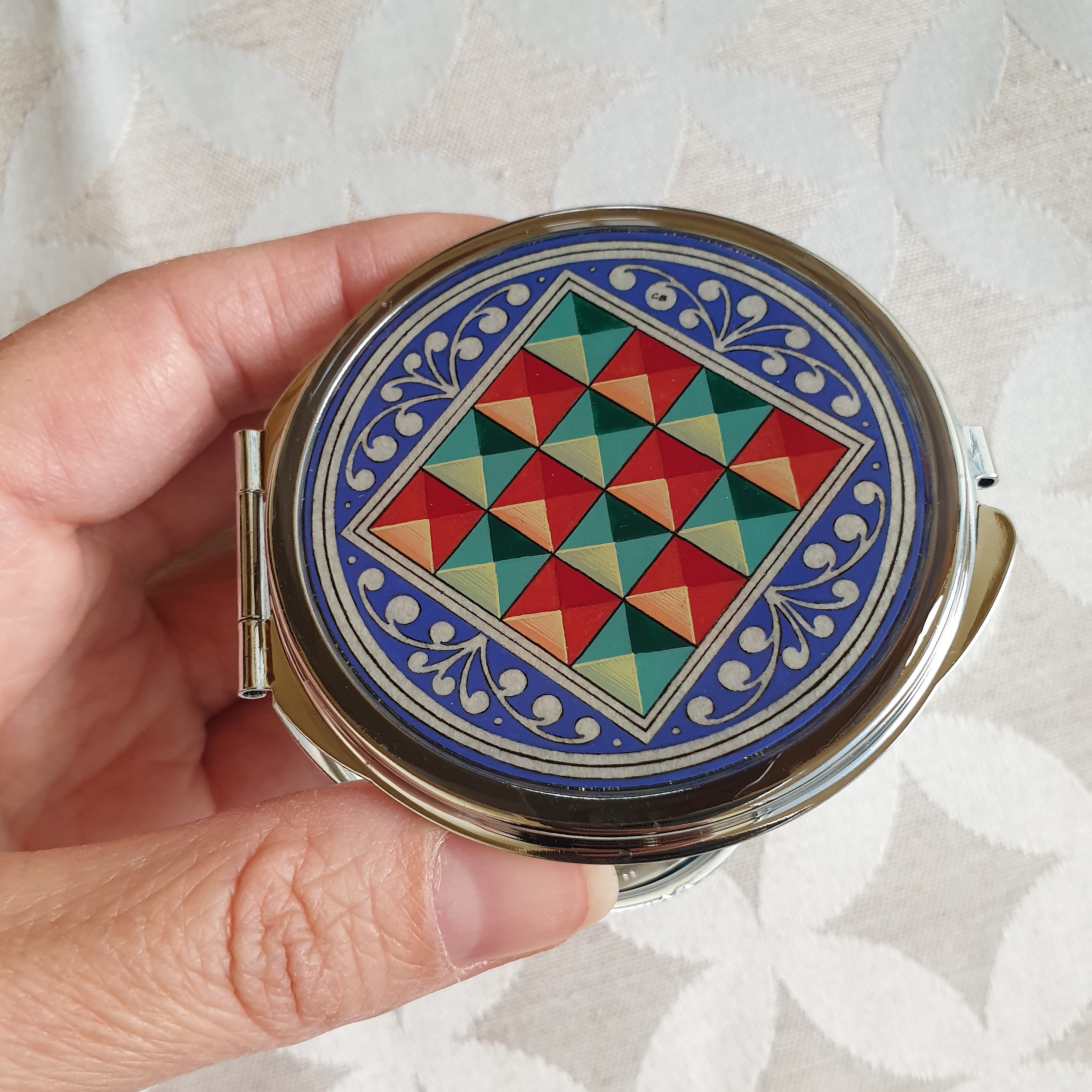 Miroir de sac enluminure Florence